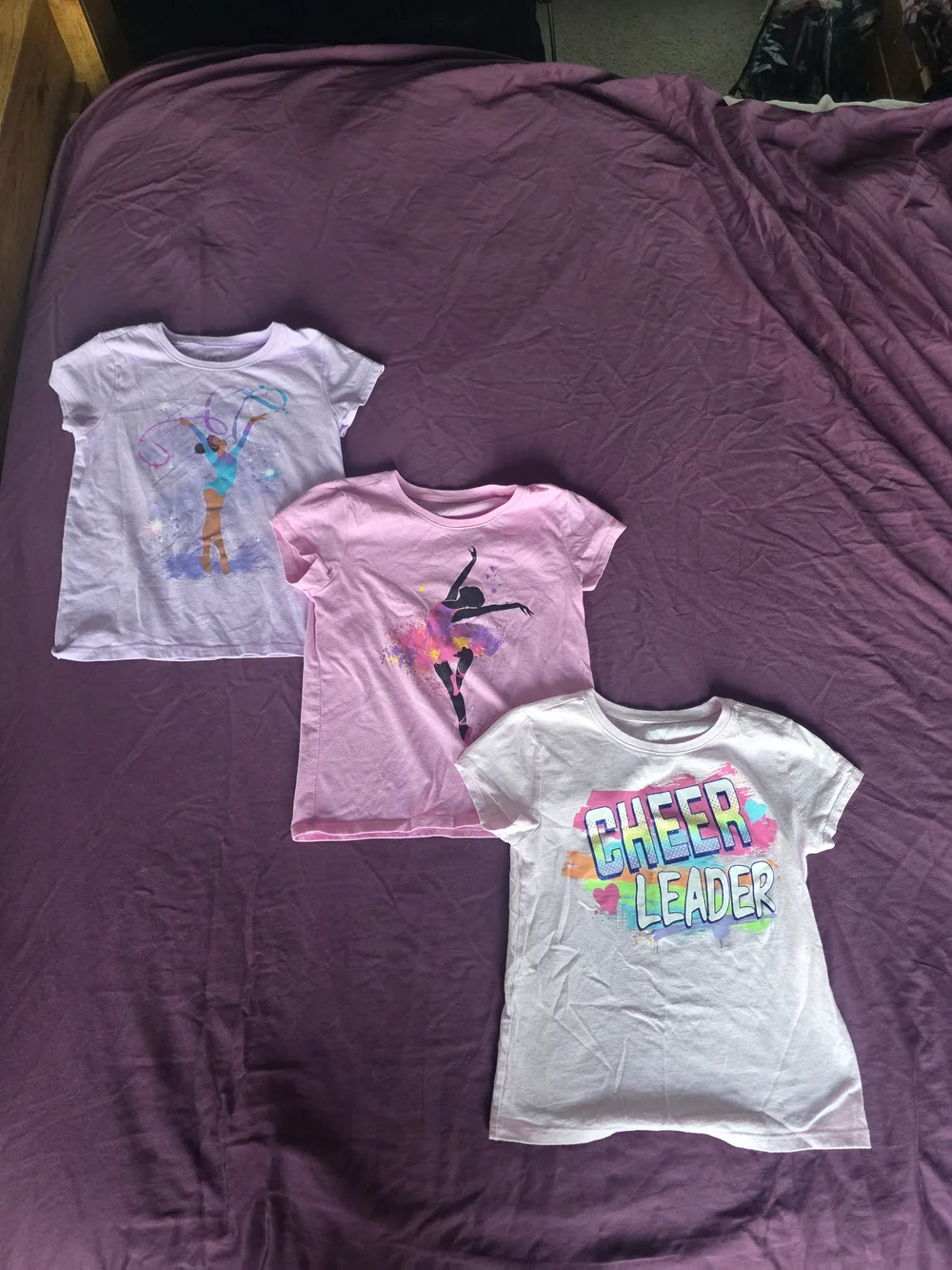 The Children's Place Pink & White Short-Sleeve Cheer and Dance Graphic Tees